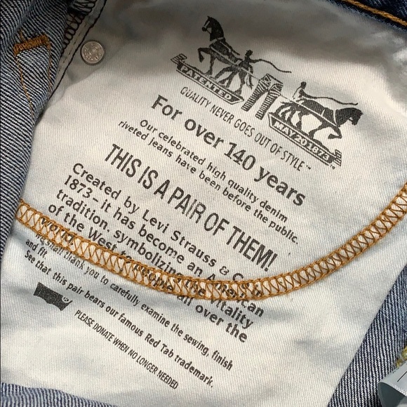 Levi’s Dark Wash Cutoff Jean Shorts - Size 2 - Picture 7 of 7